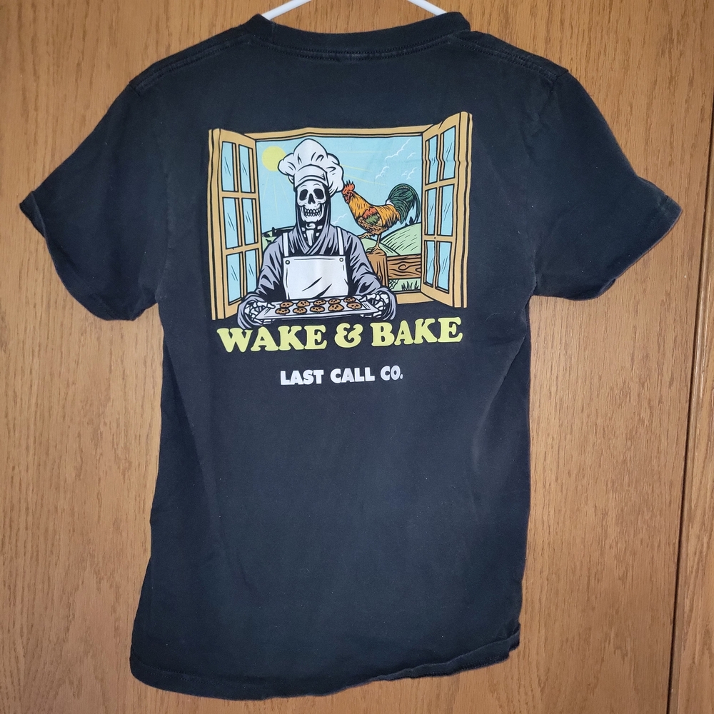 Black Graphic Short Sleeve Tee Casual Style